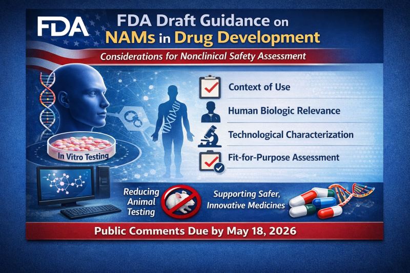 [法規調和] FDA發布NAMs通用指引草案：依適用範圍調整驗證框架靈活性