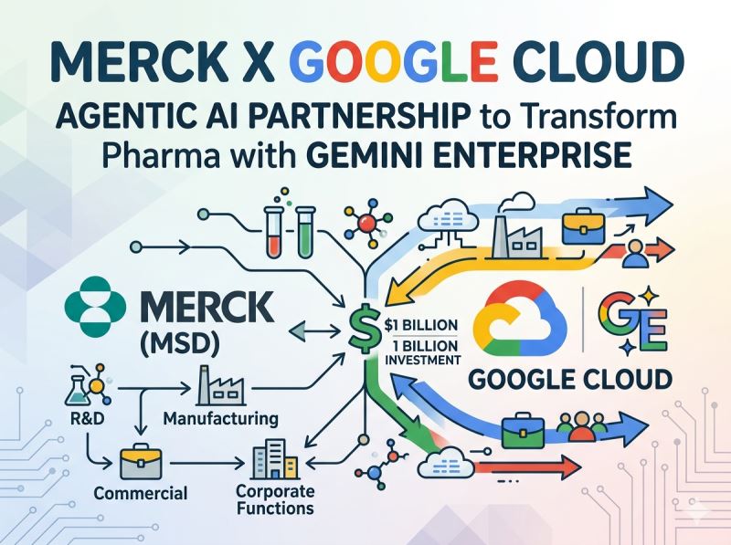 [業界合作] Merck 與 Google Cloud 合作，推動 AI 整合藥物研發、製造與商業運作