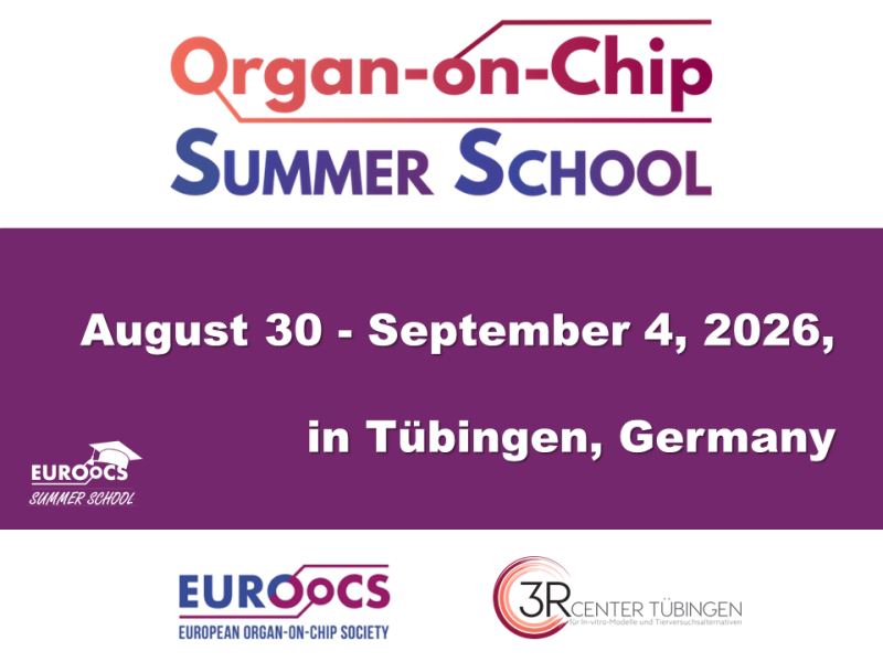 【實作課程】歐洲器官晶片夏季學校 （EUROoCS - 3R-Center Tübingen | 8/30-9/4）