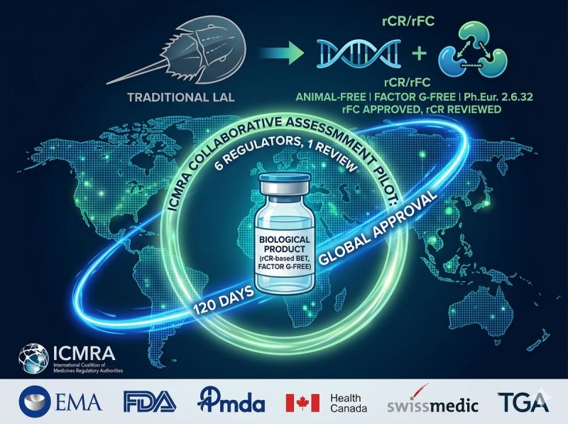 [跨國合作] ICMRA 六國聯審首例通關，批准特定上市生物製品使用非動物重組BET檢測