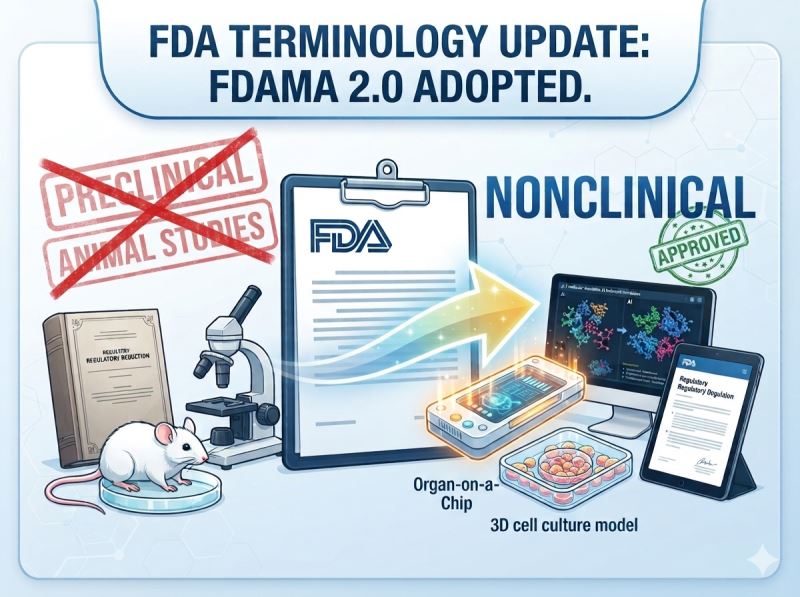 [政策推展] 落實 FDAMA 2.0，FDA 以「非臨床」替換「臨床前」與「動物研究」用語